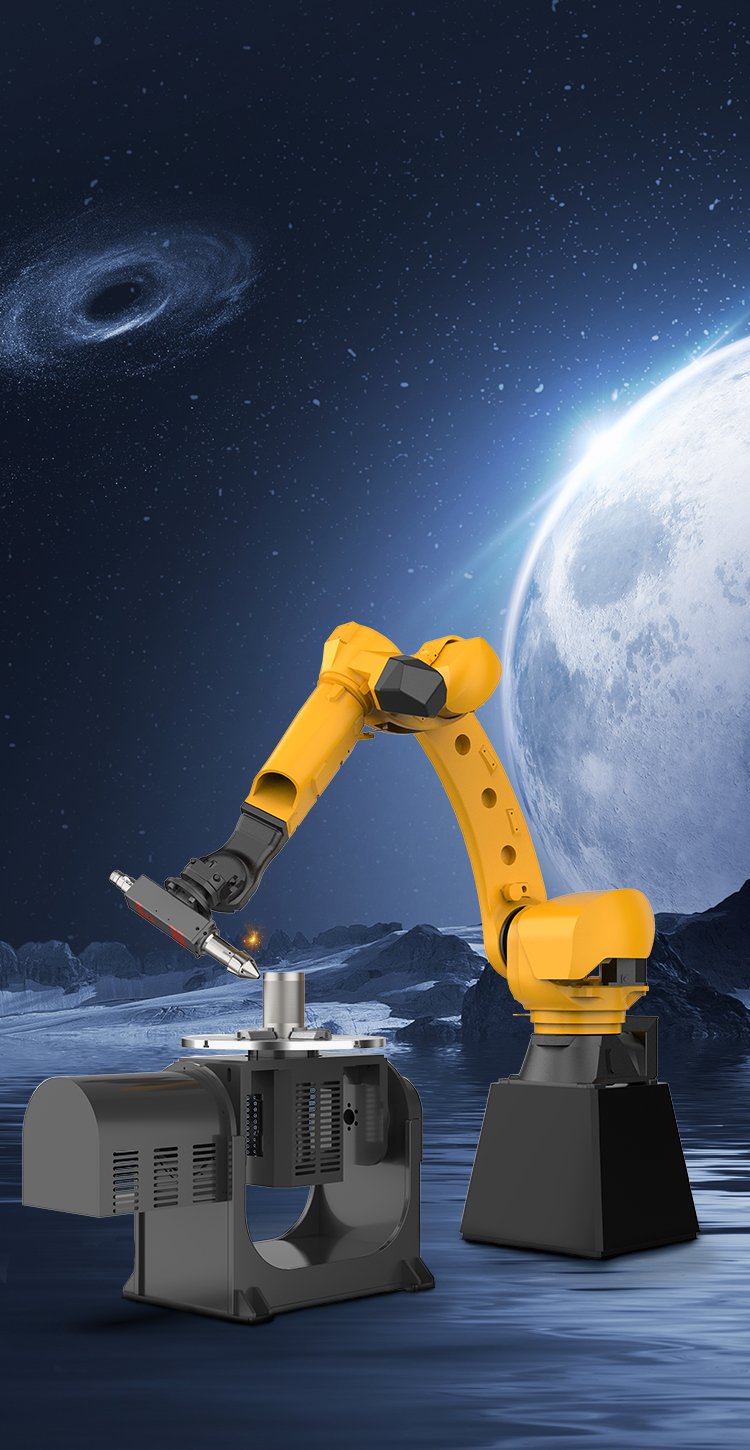 機器人轉臺式激光熔覆設備_熔覆&淬火_金威刻激光切割機-金威刻官方網站